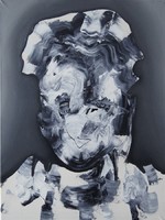 Chrysalis., Poczwarka., Oil on canvas, olej na płótnie, 50x40 cm, 2012