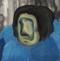 Selfie D., Oil on canvas, olej na płótnie, 30x30 cm, 2015