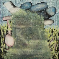 Portrait of a shaman., Portret szamana., Oil on canvas, olej na płótnie, 30x30 cm, 2017