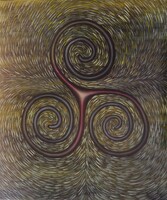 ,,Triskelion.'' ,  olej na płótnie,  oil on canvas, 60X50cm, 2019