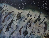 6.07.2013 Attack on the black star., 6.07.2013, Atak na czarną gwiazdę., Oil on canvas, olej na płónie, 50x65 cm, 2013