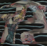 Self portrait over the Adriatic sea., Portret nad Adriatykiem., Oil on canvas, olej na płónie, 60x60 cm, 2013