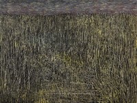 Field with flowing sky., Pole z płynącym niebem., Oil on canvas, olej na płótnie, 35x45 cm, 2017