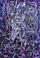 In the church., W kościele., Oil on canvas, olej na płótnie, 70x50 cm, 2009-2010