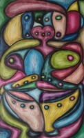 Great Mother III., Wielka Matka III., Oil on baner, olej na banerze, 77X47 cm, 2022